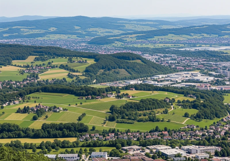 Übersichtskarte des Bezirks Aarau, Aargau