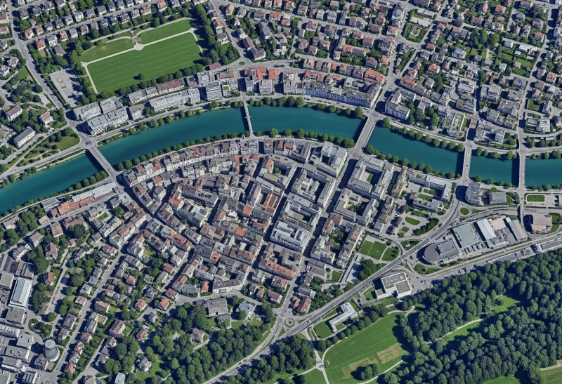 Übersichtskarte des Bezirks Aarau, Aargau