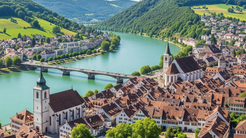 Übersichtskarte des Bezirks Laufenburg, Aargau